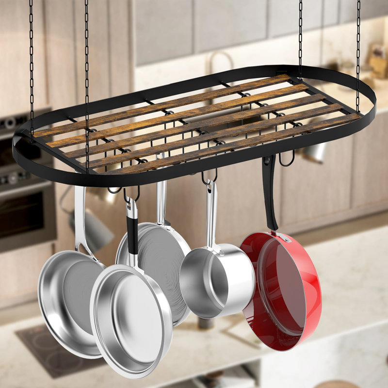 Prep & Savour Oval Hanging Pot Rack Wayfair